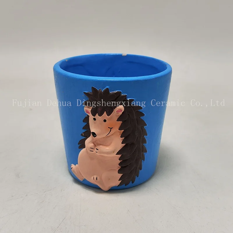 Carton Cute Animal Cat Dog Fower Pot Ceramic Planter Garden Succulent Plant Pots