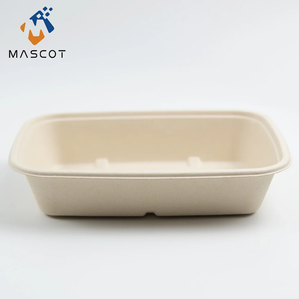 Factory Cheap Price Disposable Biodegradable Fruit Tray Bagasse Pulp Food Container Paper Food Container Tray