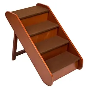 SenGong Wood Foldable Pet Stairs for Dogs and Cats