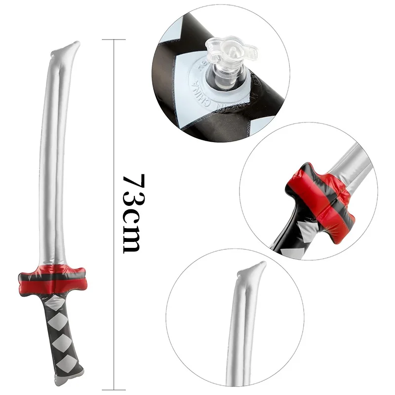Blow Up Children Cosplay Outdoor Fun Game Props PVC Toy Sword Inflatable Sword Battle Party Favor Kids Play Pirate Toy Swords