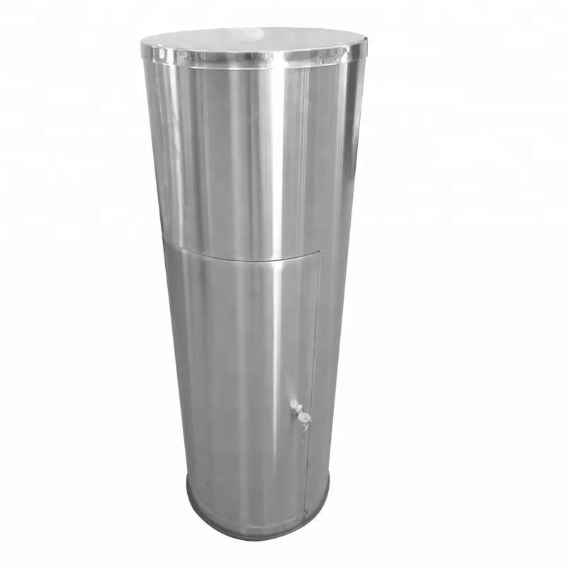 Hospital Gym Station Office Stainless Steel Floor Stand Disposal Wet Wipes Dispenser Holder With Waste Bin