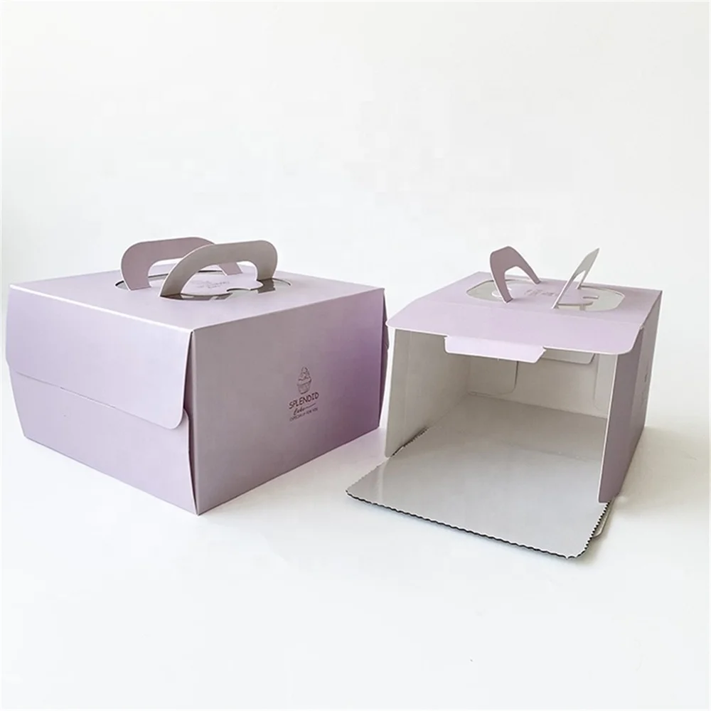 Wholesale Bakery Supply Novelty Disposable Paper Cake Box with Window