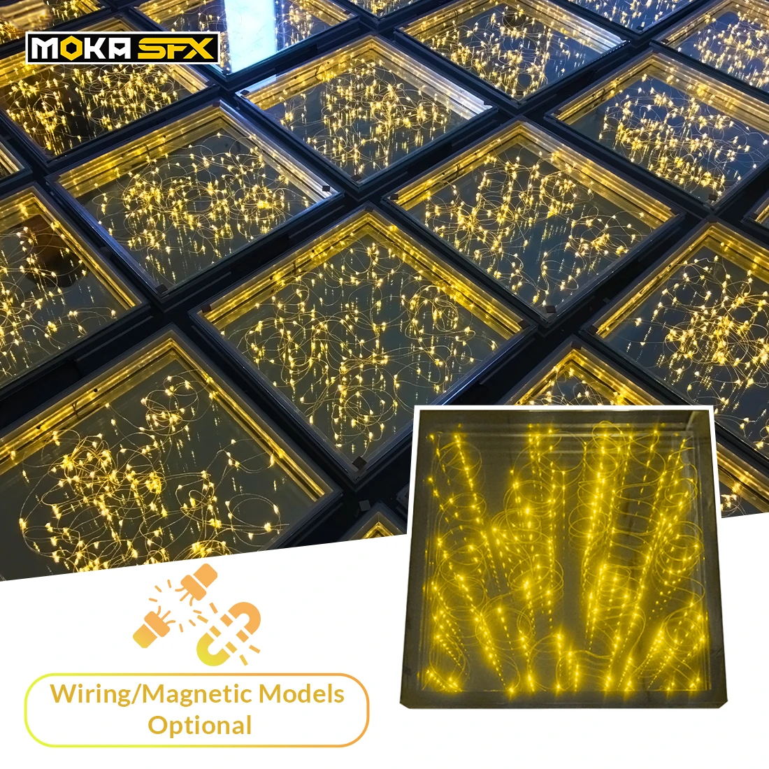 Moka Pista De Baile Gold Lighted Dance Floor Light Up Dance Floor Led Dance Floors