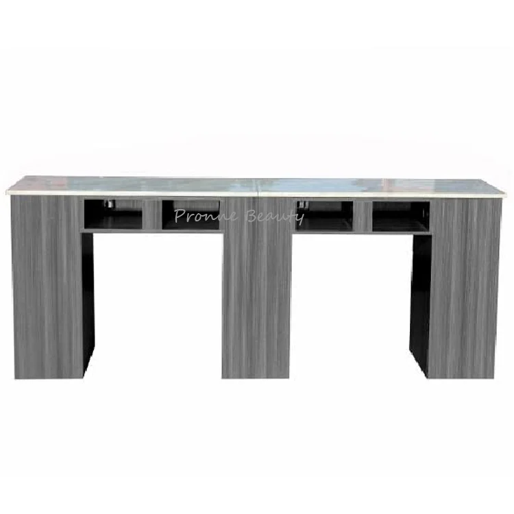 modern luxury beauty nail salon station marble top black nail manicure table with outlet