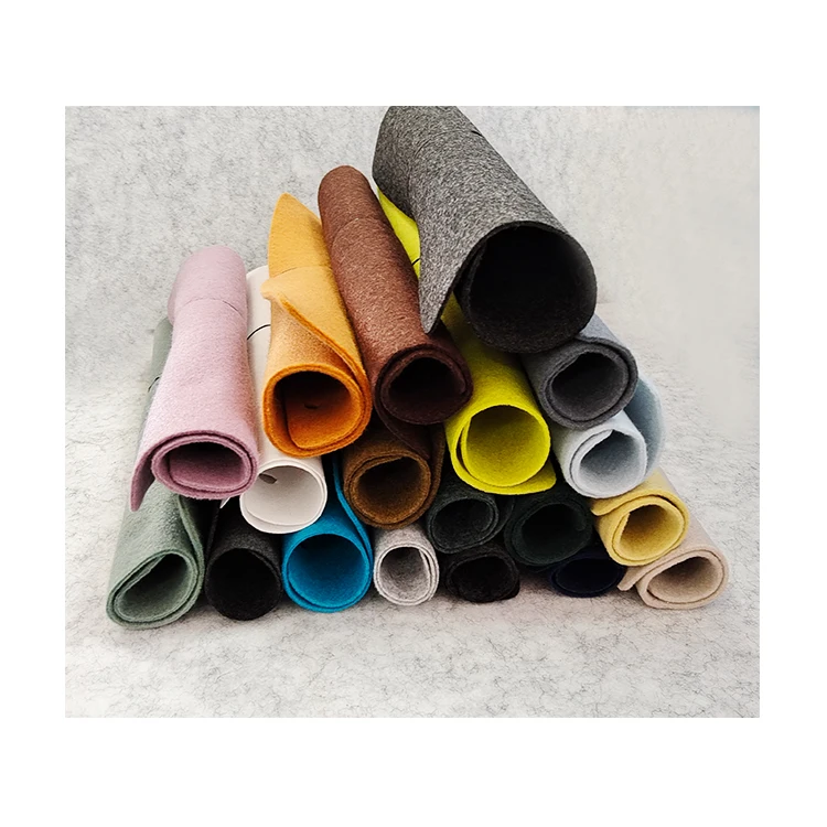 High Quality Home Decor Felt Fabric Handmade Artificial Flowers Raw Material PET Needle Punch Non Woven With Any Color