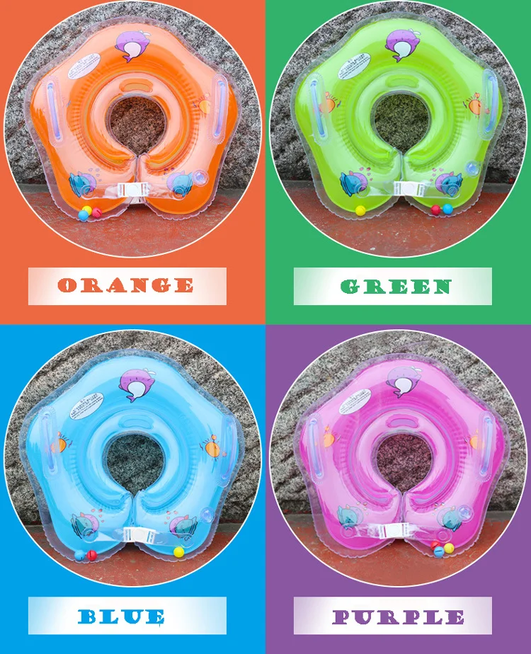 Safety Double Protection inflatable baby swimming float  neck ring