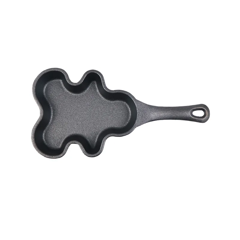 Gingerbread Man Candy Cane Shaped Cast Iron Chocolate Mold Cavity Christmas Cast Iron Mold for Baking Jelly Candy Chocolate Tray