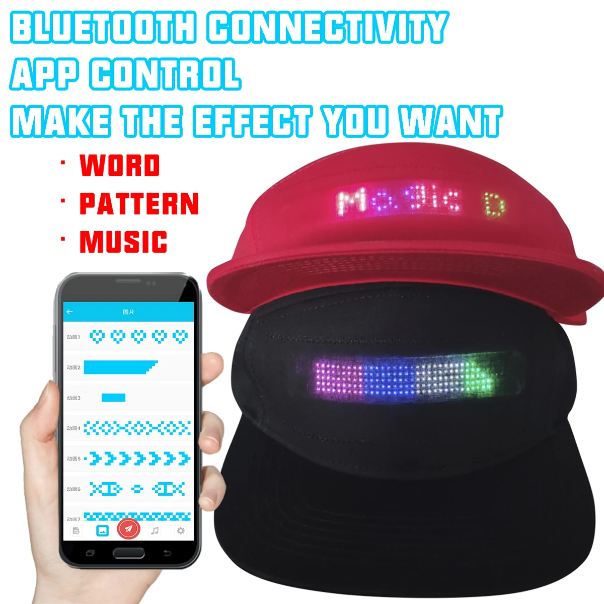  Bluetooth подключается к светодиодной крышке управляемой приложением. Есть два разных цвета крышек и четыре