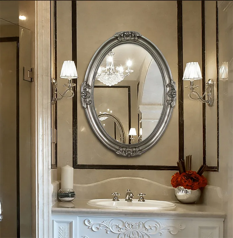 
MOK Top sale nature decorative polyurethane framed wall mounted mirror for living room 