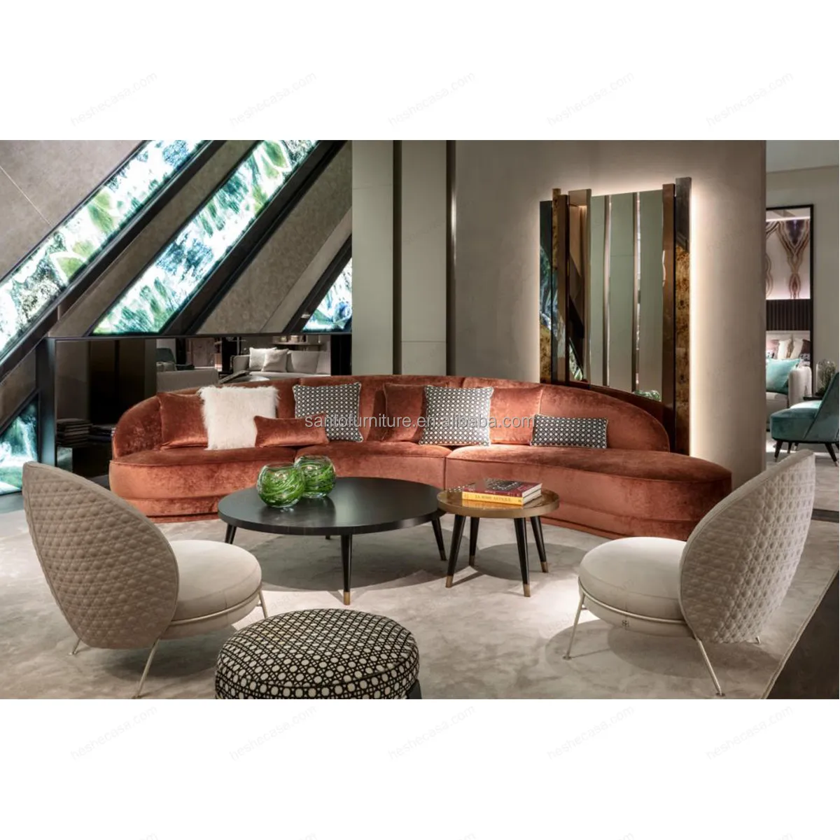 Nordic Style Studio Negotiation Sofa Wrought Iron Sofa Set Furniture Living Room Family Gathering Rest Area Simple Modern Sofa