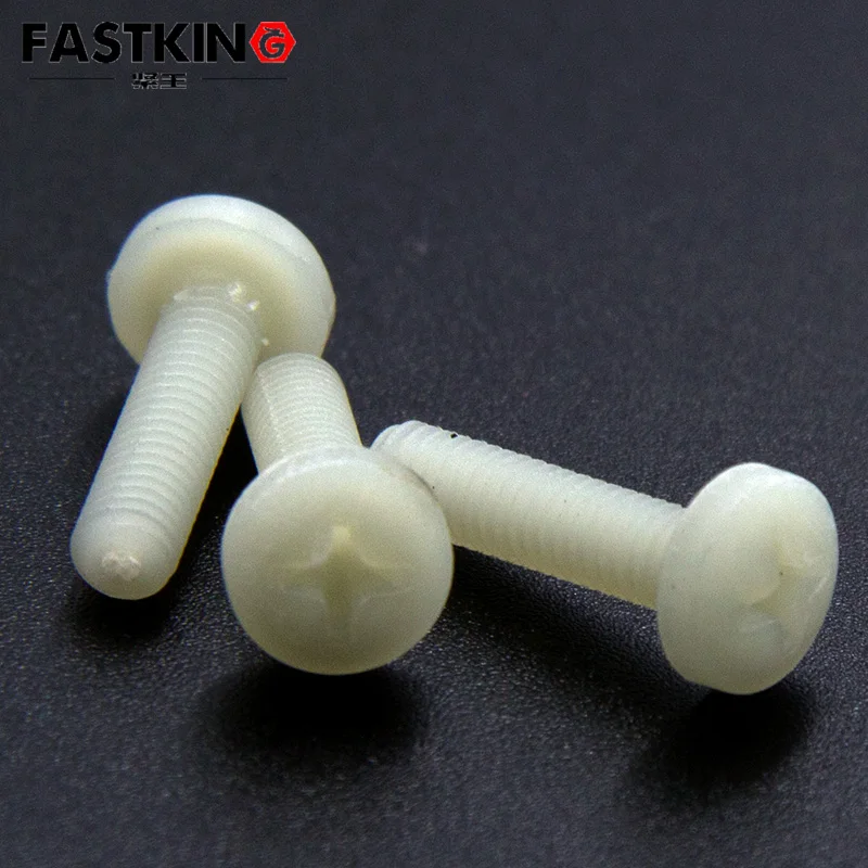 PA66+50% glass fiber nylon cross pan head machine screws M4*16 round head screws