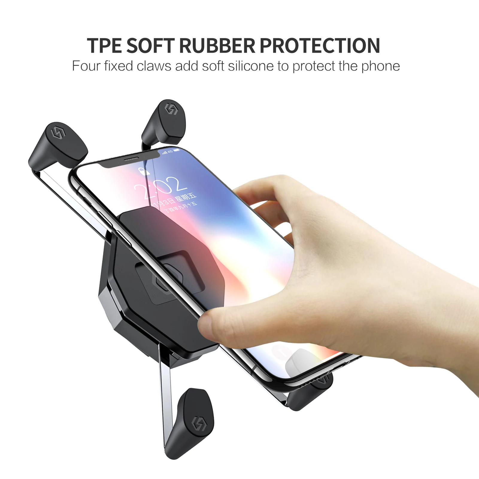 Motorbike Phone Holder Waterproof Aluminum Alloy Mobile Phone Holder Stand For Motorcycle