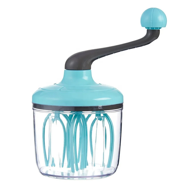 Kitchen Plastic Egg Whisk Multi-function Balloon Wire Whisk French Wire Whip Manual Egg Beater Whisker Cream Mixer 1.5L