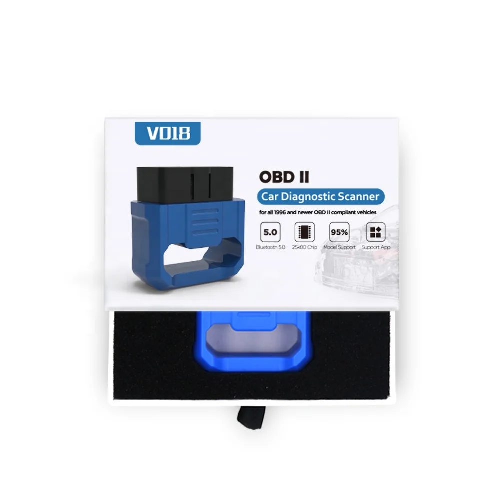 Считыватель кода автомобильного двигателя ELM327 V018 OBD Bluetooth 5 0 OBD2 сканер PIC18F25K80 автомобильный диагностический коннектор Android Windows iOS