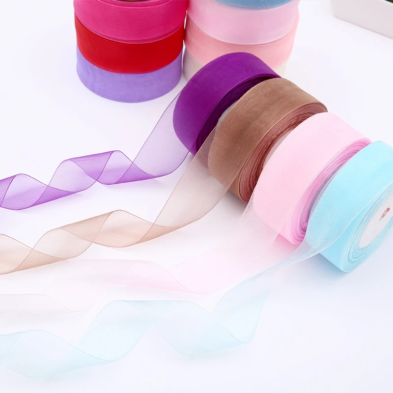 Прозрачный цветочный букет, декоративная Цветочная подарочная упаковка, лента «сделай сам», прозрачные шифоновые ленты