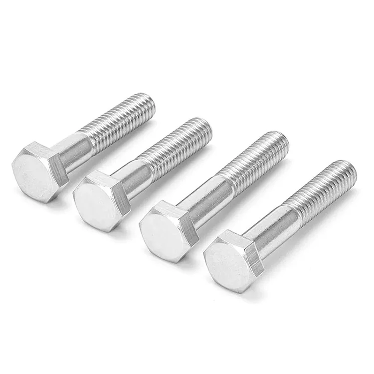 High Quality Steel Hex Bolts 8.8 10.9 Grade Bolts and Nuts M10 Size with Hex Head Various Materials-Din & ISO Standards