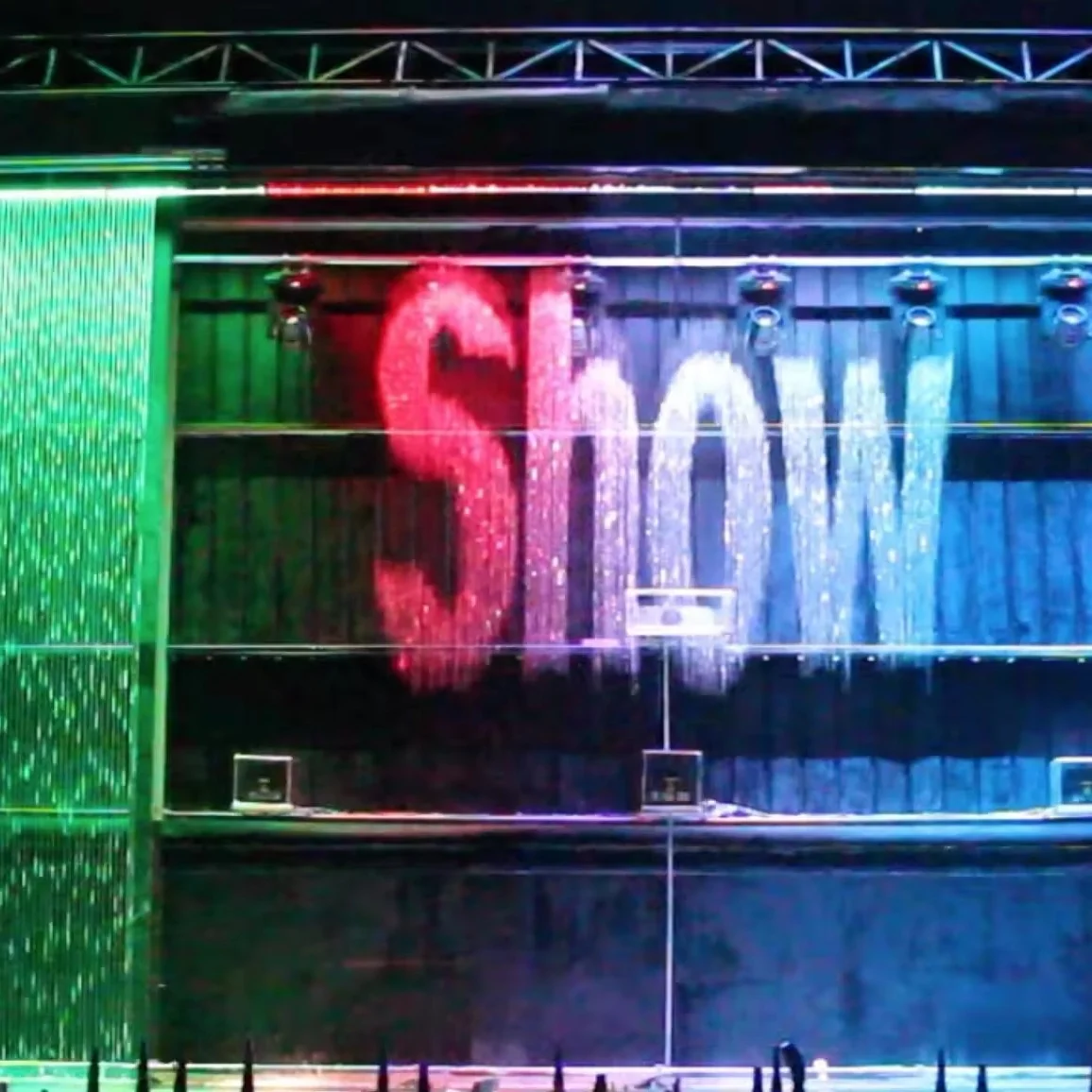 Color Changing Computer Control Waterfall Fountain Digital Water Curtain