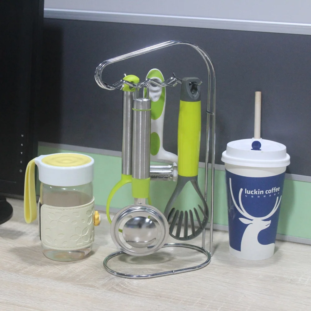 XL Iron Multifunction Kitchen Utensil Rack Holder Eco-Friendly Storage Stand for Kitchen Gadgets and Sundries