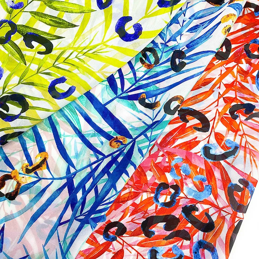 High Twist Custom Printed Floral Crepe Chiffon Fabric For Dress Recycle Pure Heavy Georgette Pearl Polyester Fabric Roll