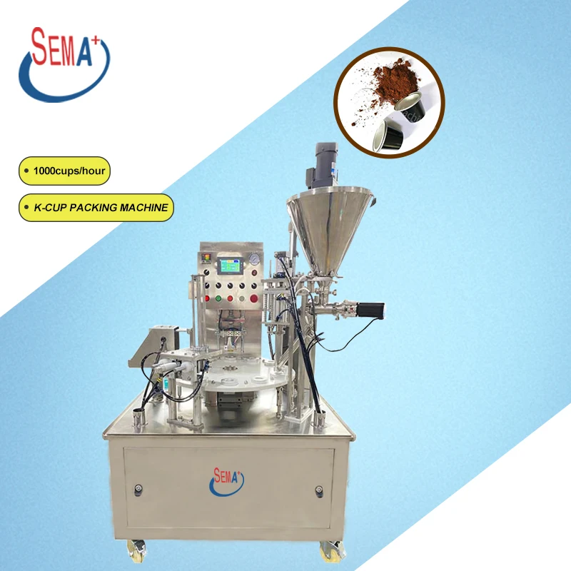 Automatic Spice Coffee Powder coffee capsule packaging machine filling and sealing machine With Aluminum Foil Lids
