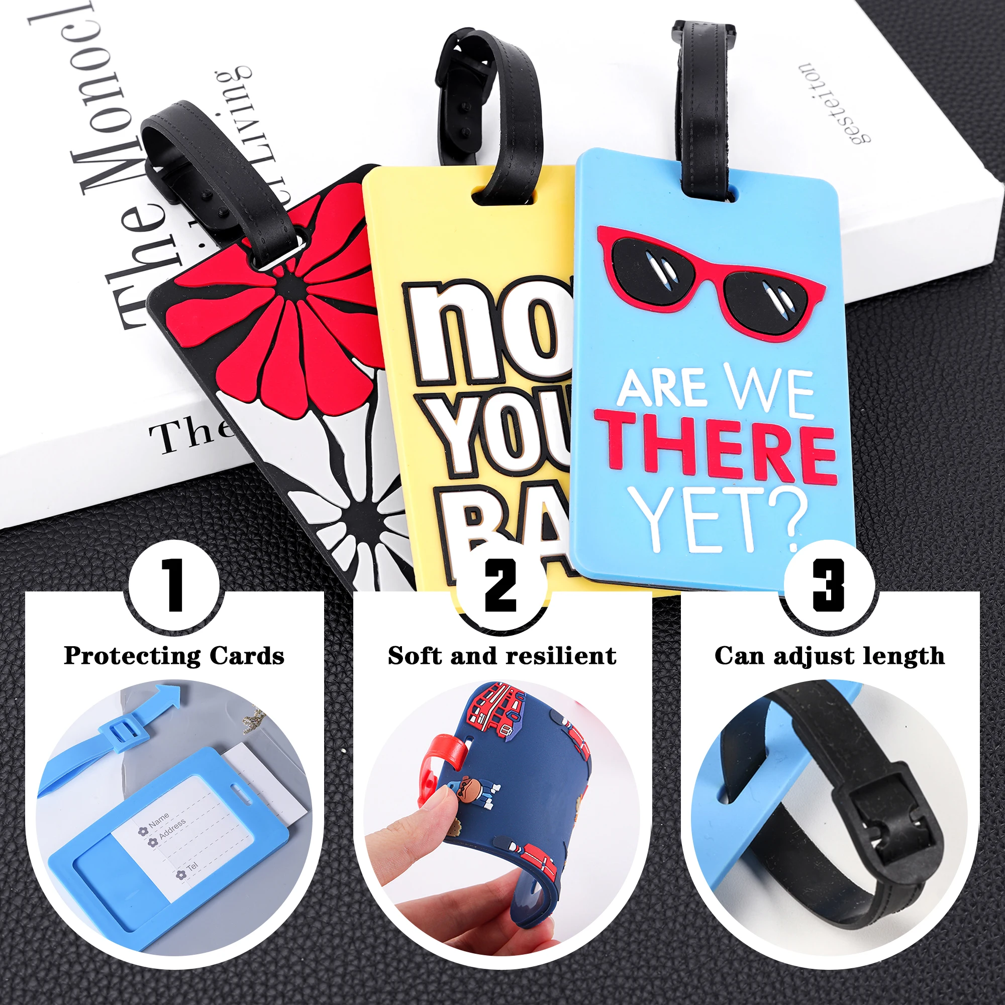 Custom Soft Rubber Pvc Baggage Tag Luggage Pvc Customized Novelty Cartoon Shaped Rubber School Bag Tags Luggage Tags