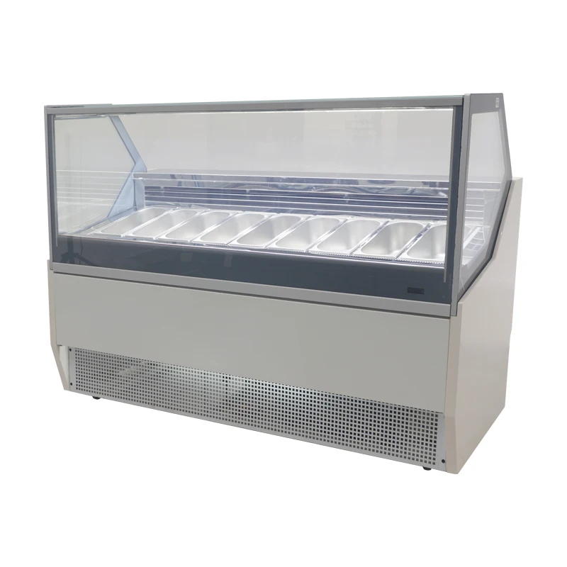 Factory direct sales counter top ice cream showcase freezer and gelato display freezer showcase