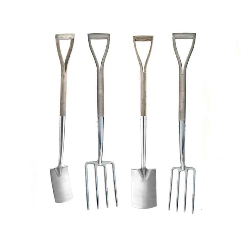 
Factory Directly Sales Garden Stainless Steel Digging Spades Tools With FSC Y-ASH Wood Handle Digging Spade and Fork 