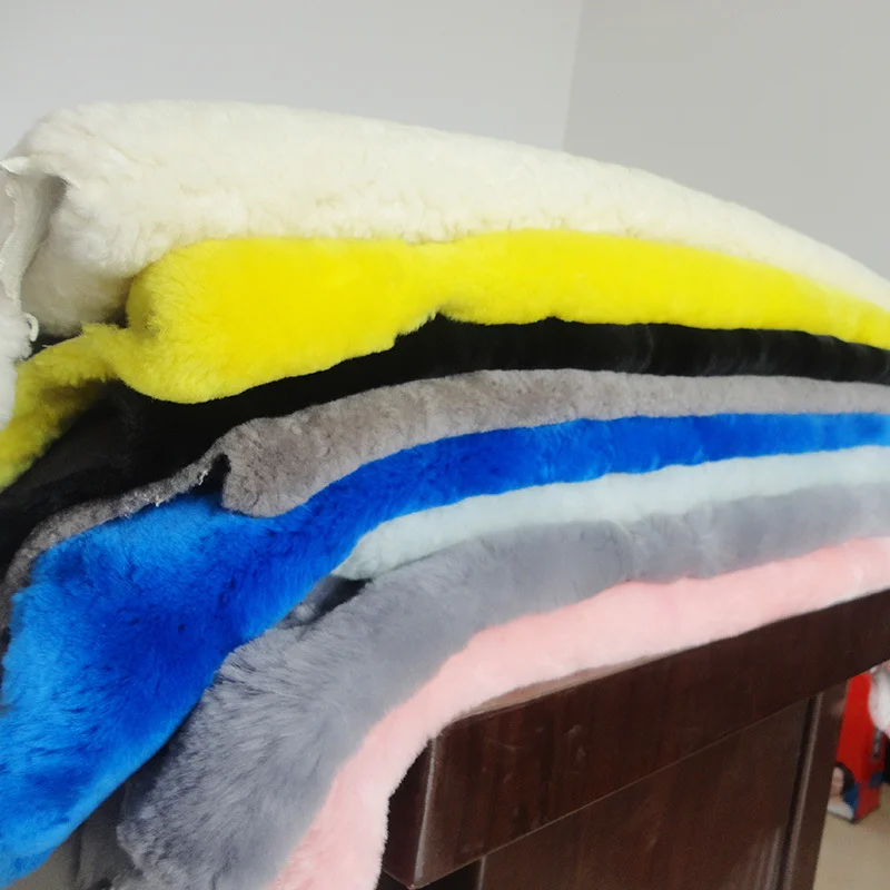 Factory wholesale 100% genuine shearling sheepskin pelts skins Australian origin colors sheared wool sheepskin