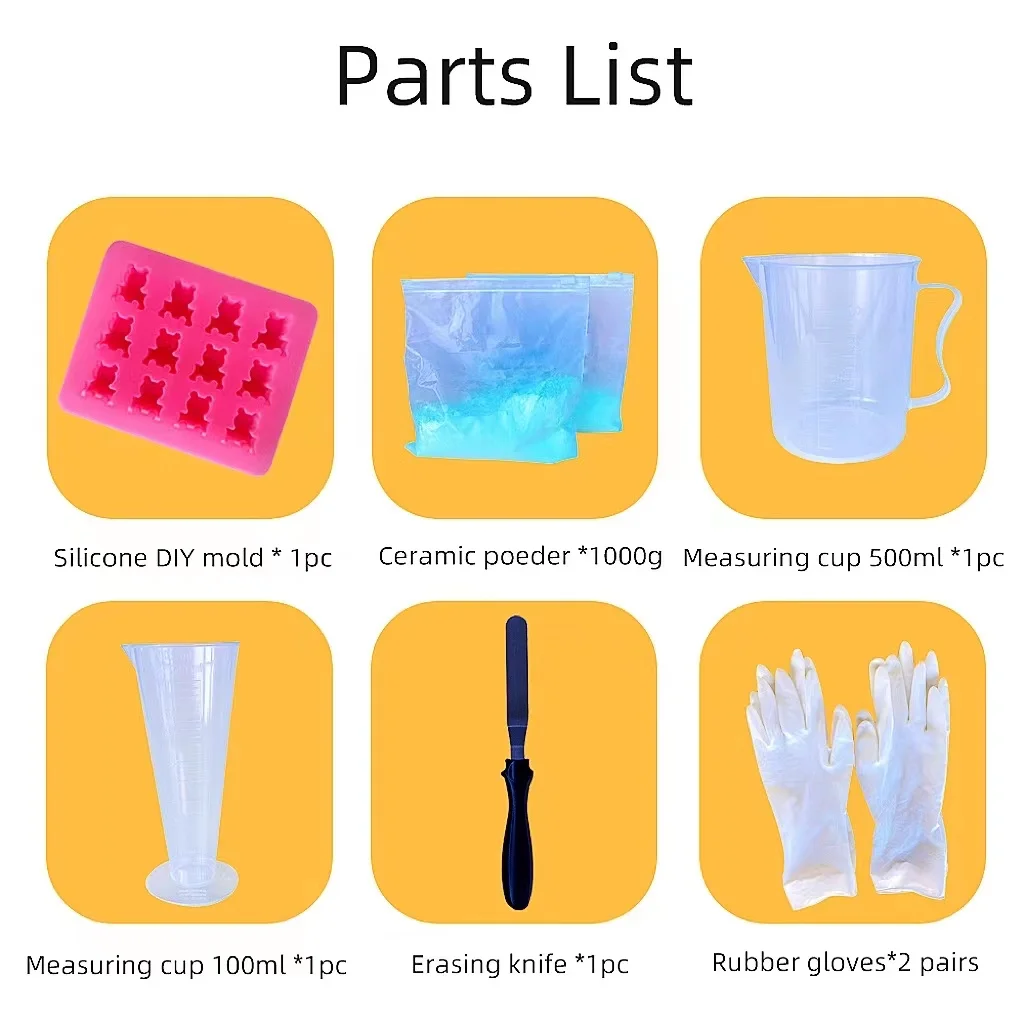 Factory Direct 100% Food Grade 12 Silicone Cute Animal Building Blocks Molds Ceramic Stack Toy Set For Kids Promotion Gift