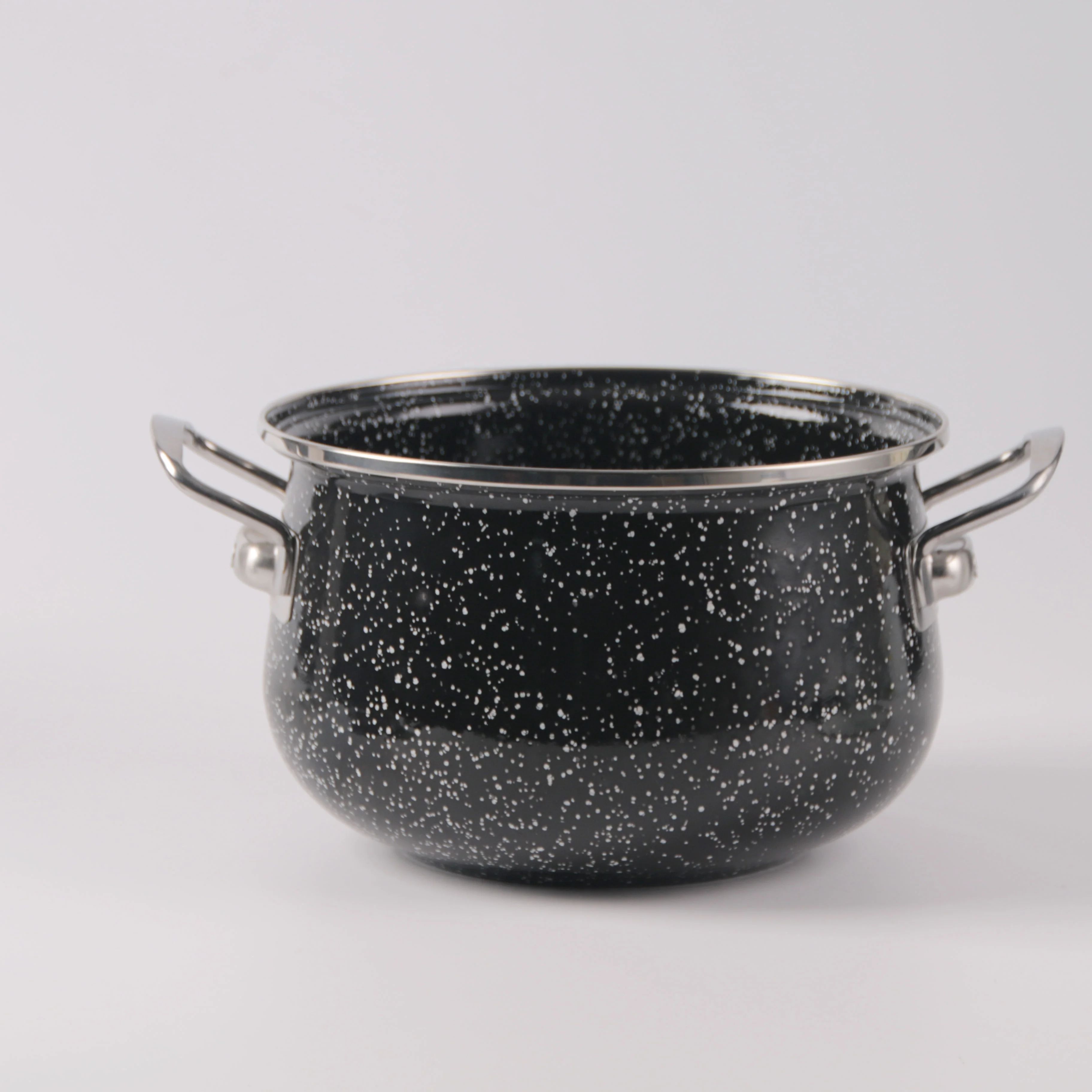 New non-stick double ear stockpot Fashion kitchen home enamelled floral cast iron saucepan