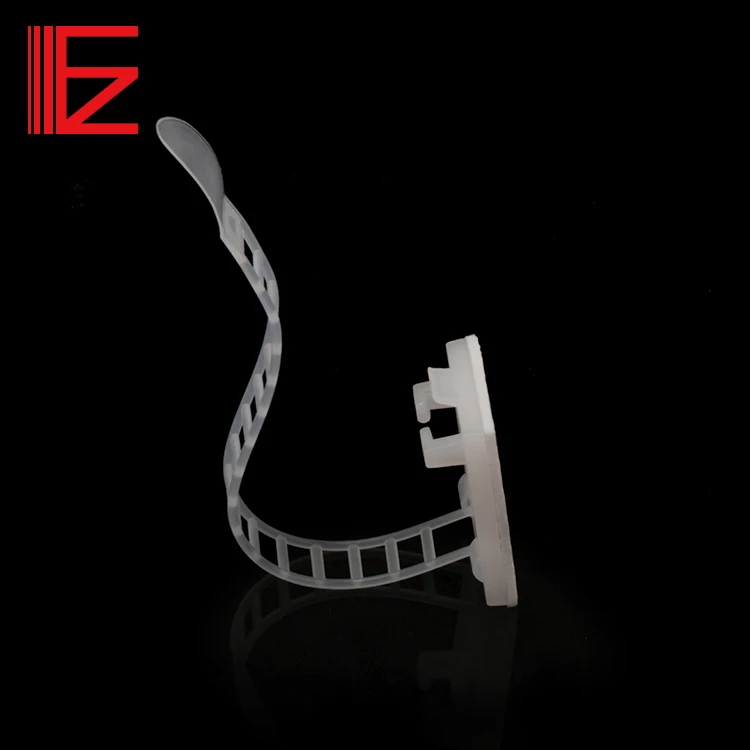Provide sample adjustable cable clamp 3M adhesive back glue plastic cable clamp
