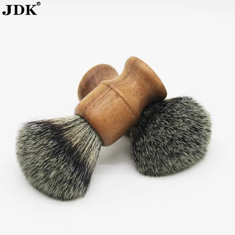 Private Label Big Knot Size 25mm Wooden Nylon Shaving Brush Cleaning  Badger Hair Shaving Soap Brush for Barber