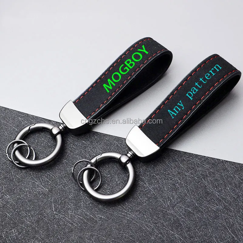 OEM PU suede Leather Car KeyChains For Women Man Fashion Key Accessory Keyrings Gifts Carbon Fiber Car Ring Car Backpack Pendant