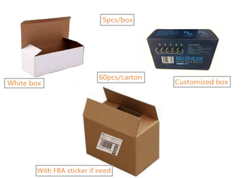  2 Zoll Lenkrad Changcun Amazon 2-дюймовый офисный стул прозрачный полиуретановый ролик c-образные колеса для
