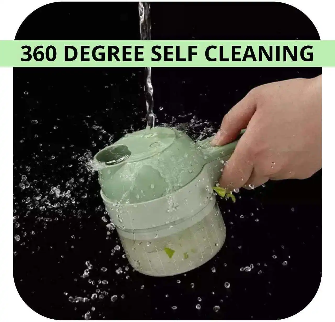 4 In 1 Portable Multifunctional Veggie Chopper Handheld Electric Vegetable Cutter Set