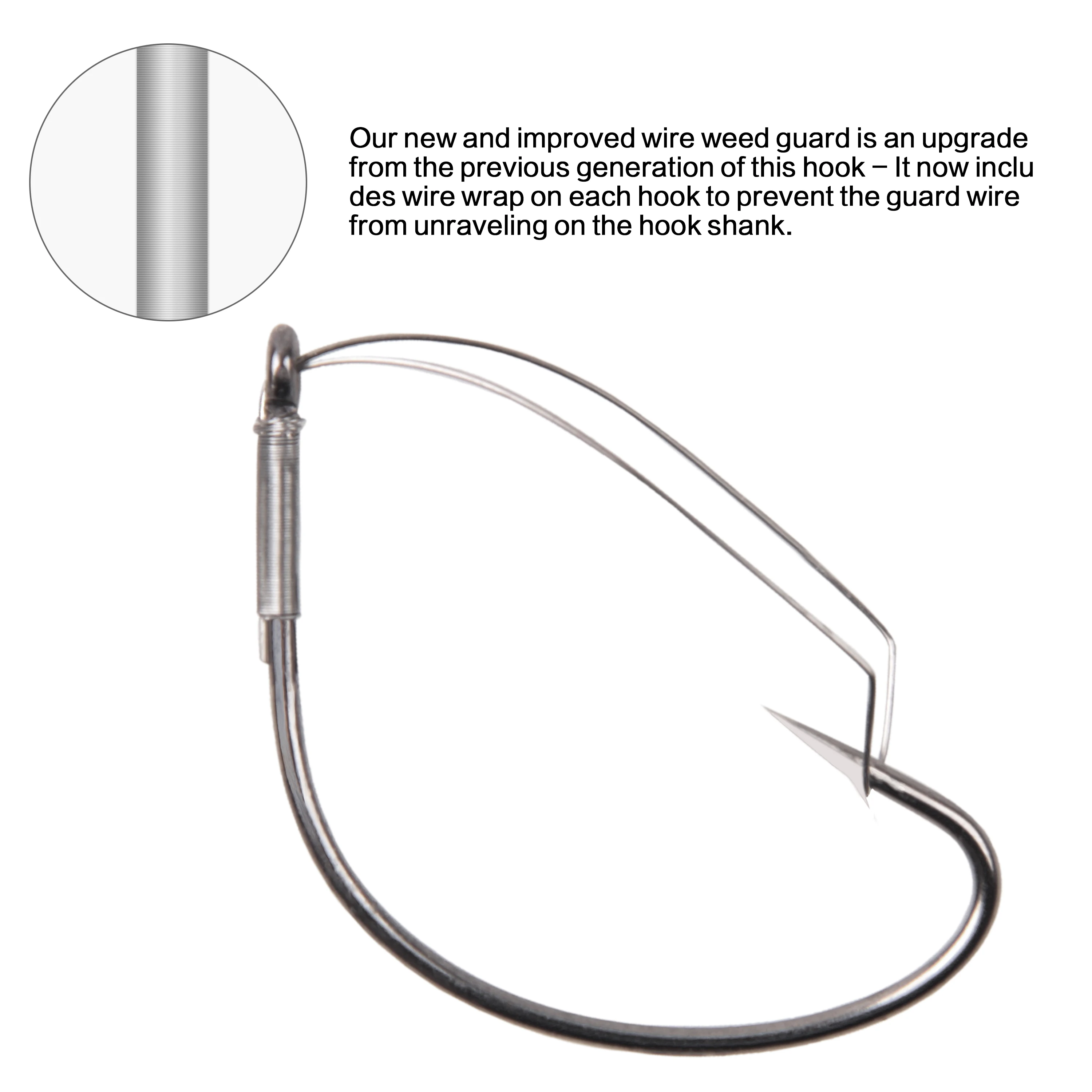 37753 Wacky Weedless Wide Gap Fishing Hooks For Worms Bass Fishing Baits