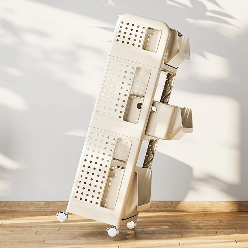 Wannuo Flexible Simple Plastic PP Storage Rack Multi-layer Movable Large Capacity Backpack Rack For Children