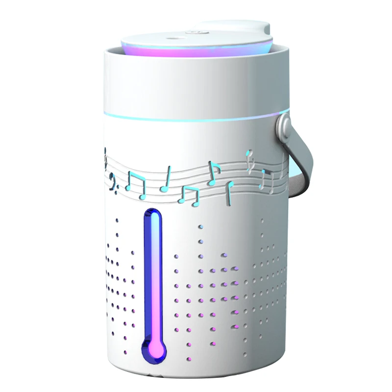 Household Portable Led 7 Color USB Smart Ultrasonic Evaporative Diffuser Air Humidifier with Music Speaker