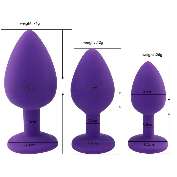 crystal  prostate massager Butt Plugs Medical Silicone Anal Plug sex toy for man masturbation  device