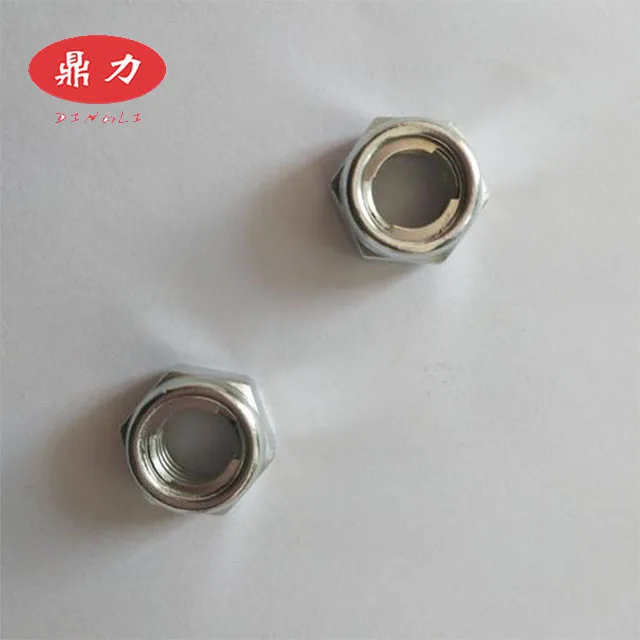 
ASTM/BS carbon steel 4.8/8.8 Zinc plated Self-locking iron nut 
