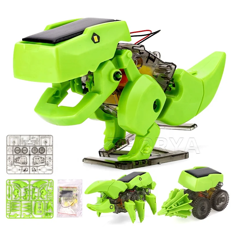 Zhorya STEM 3-in-1 Education Solar Robot Toys DIY Building Science Experiment Kit Solar Powered for Kids