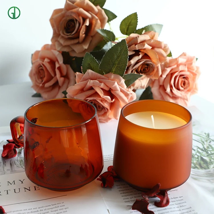 Unique Design Excellent Material Borosilicate Glass Candle Holder Decoration Candlestick Glass Candle Jar