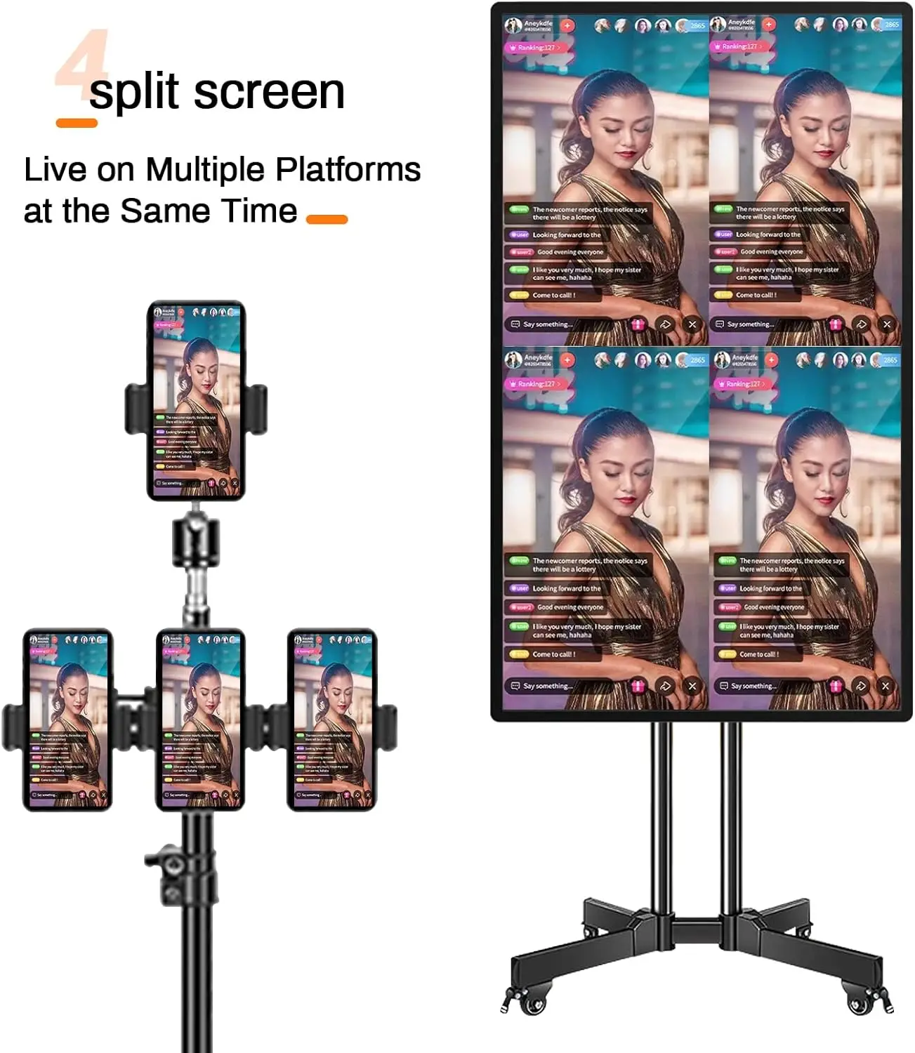 21.5 Inch Best-selling Desktop Live Streaming Integrated Multimedia Device For Broadcasting With Android Cpu