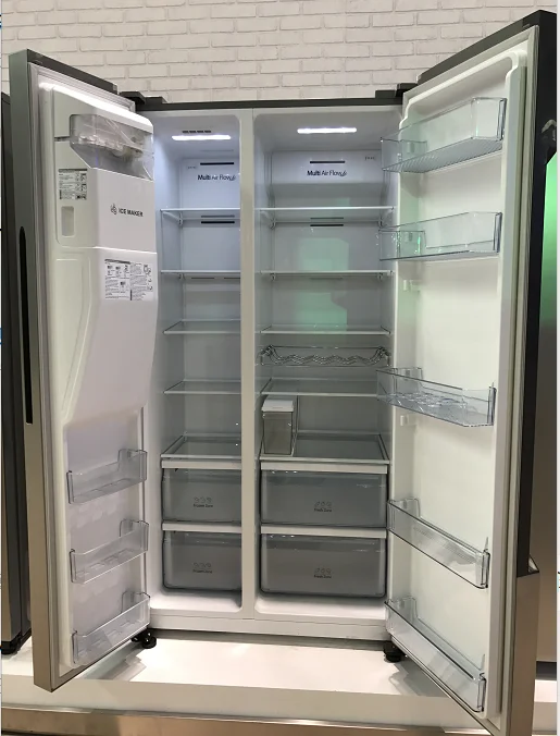 220V 60HZ Inverter Side By Side Refrigerator With Water Ice Dispenser