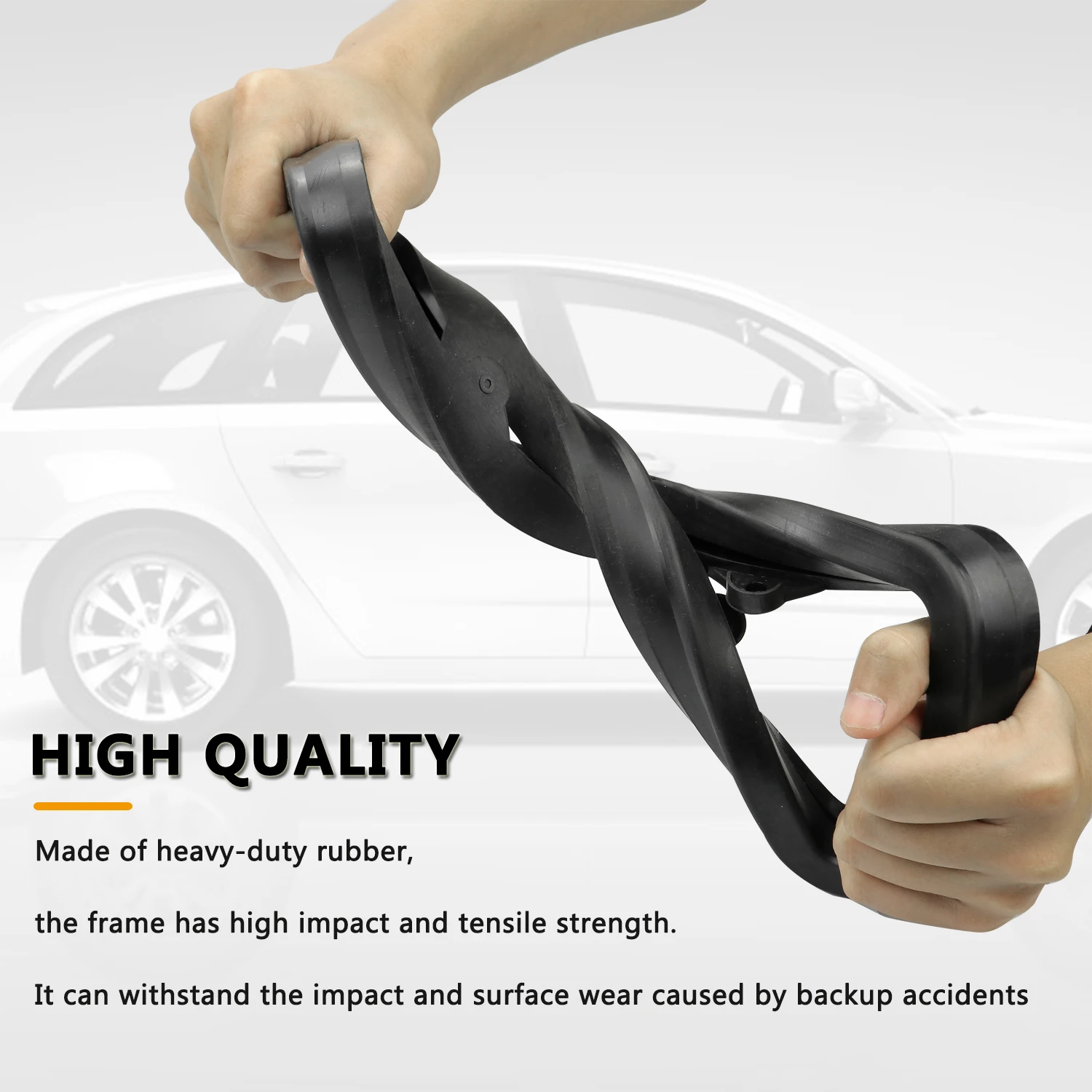 Rubber License Plate Frame Protects Bumper from Scratches and Dents Universal Fit for Cars