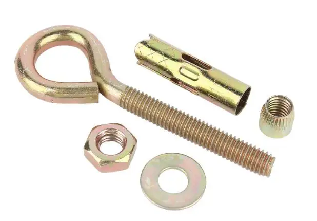 M6 M8 M10 M12 Expansion Eye Hook Carbon Steel Stainless Hex Head Bolts Zinc Plated Finish 16mm Length Building GB Standard