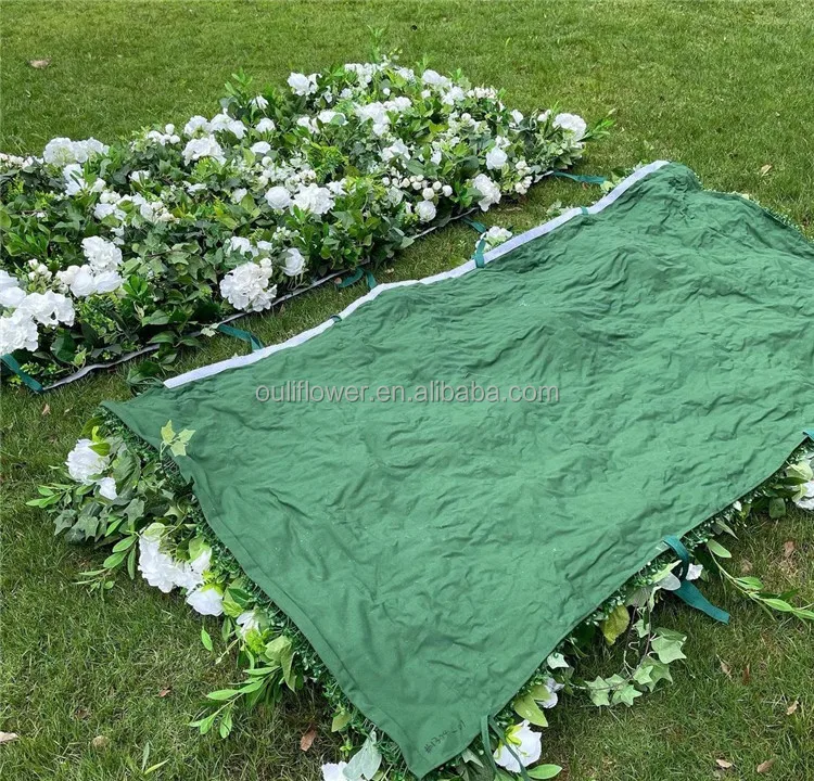 F-1598 Wholesale Discount Wedding Decoration 40*60 Cm Floral Backdrop White Flowers Wall Artificial Peony Flower Wall