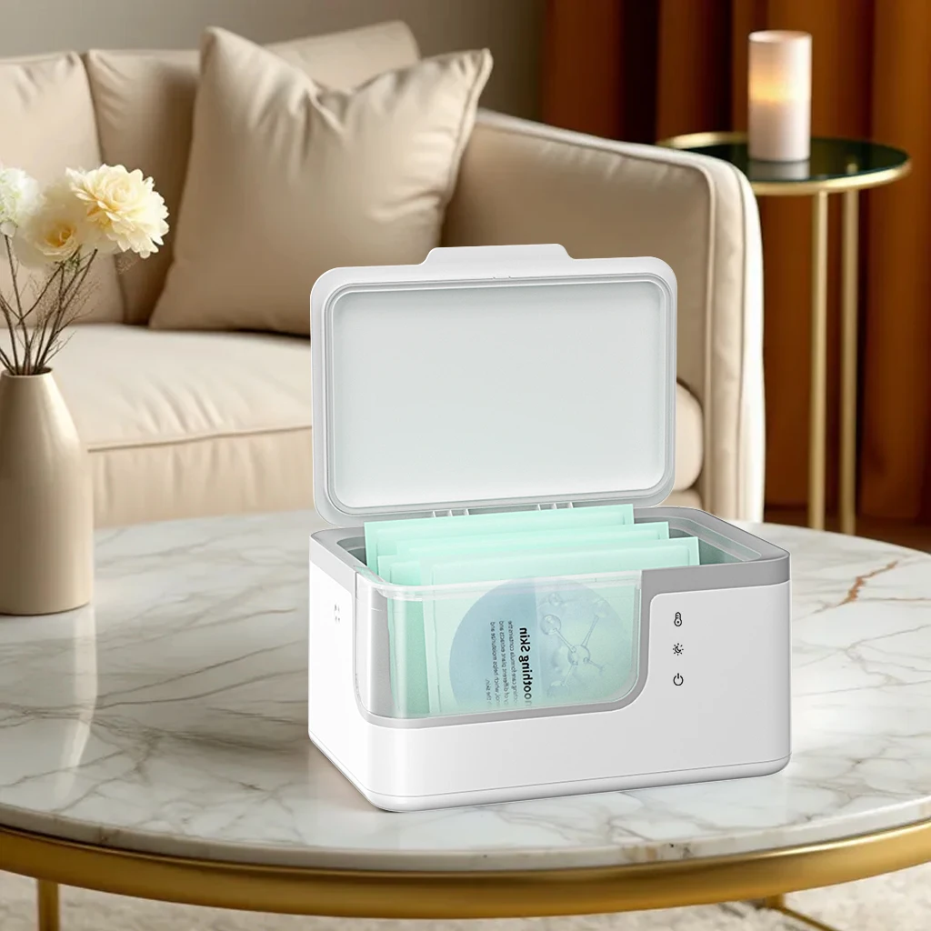 Customized Smart Precise Temperature Control Large Capacity Portable Diaper Wipe Warmer with Changing Light