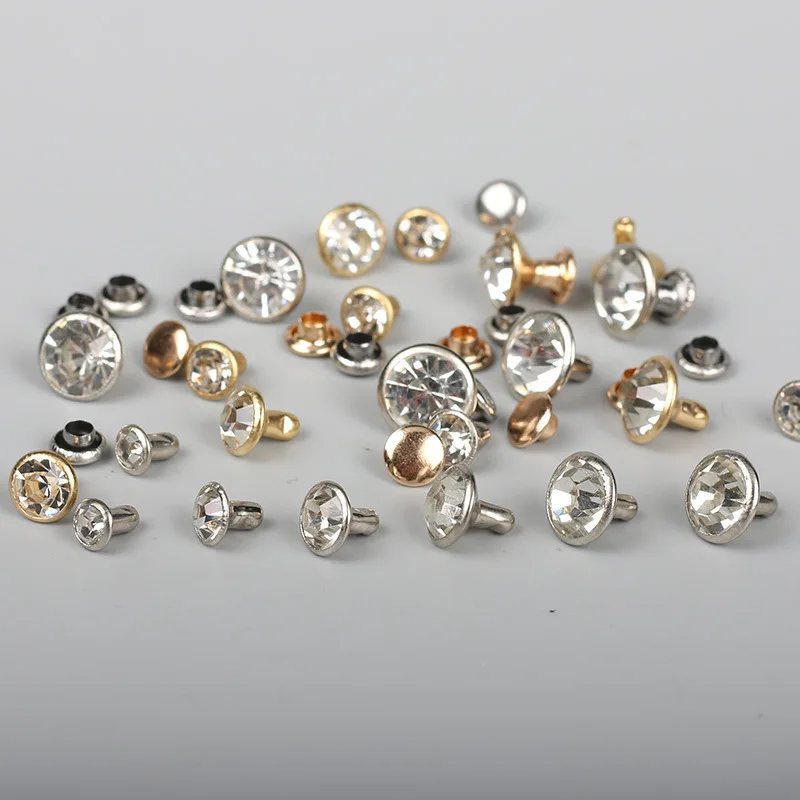 wholesale Fashion cheap crystal decoration garment rivet Metal Rhinestone Rivets Studs For Leather
