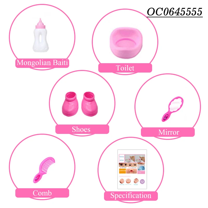 14 inch life size silicone dolls for girls lovely with music for sale